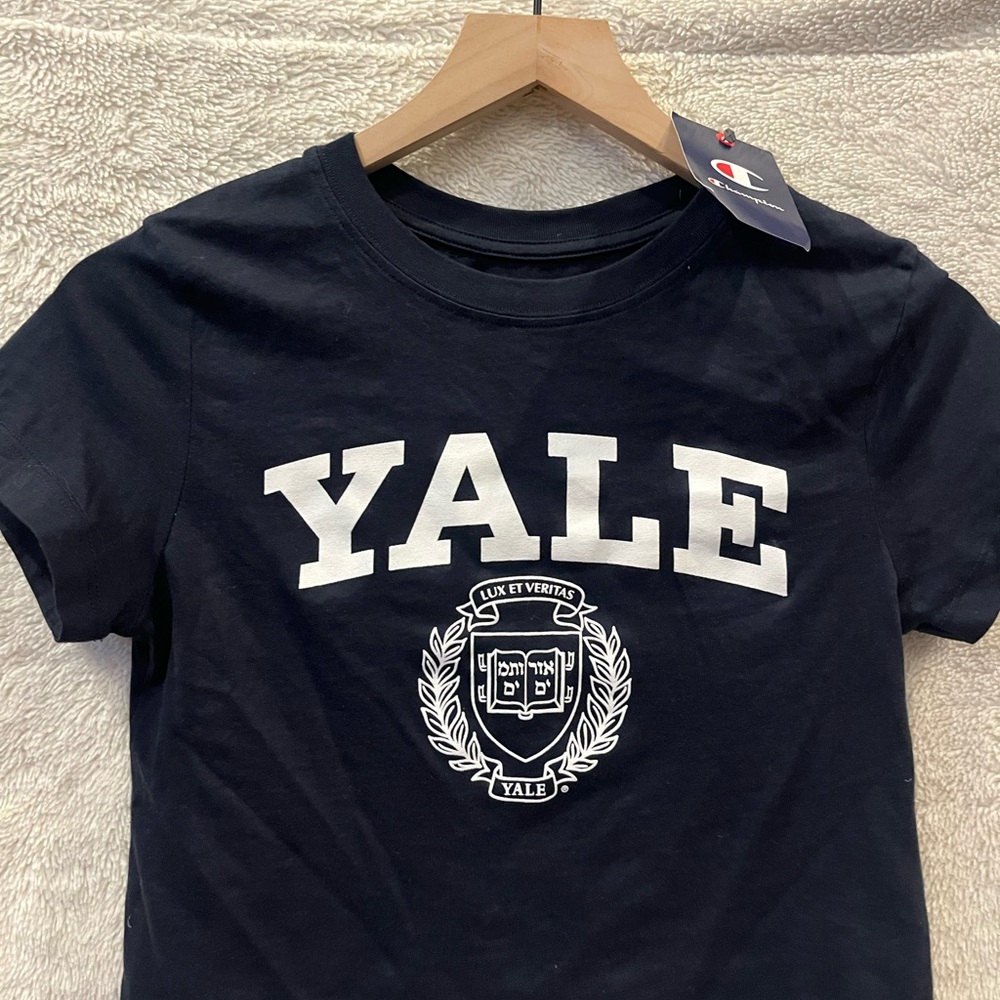 Champion Dark Blue Yale Crop Top Tee